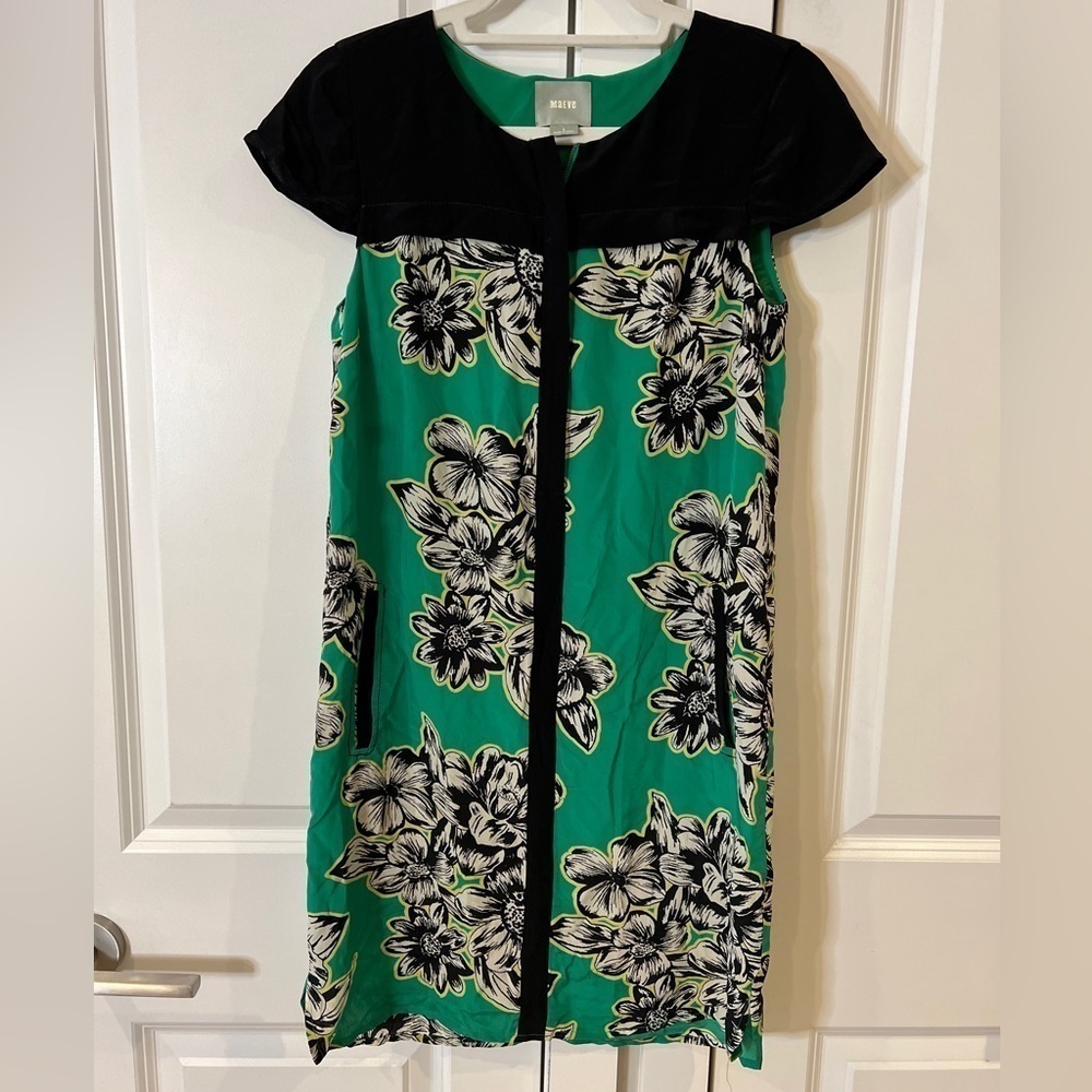 ANTHROPOLOGIE {Maeve} Ayame Silk Floral Zip Up Dress | 2 - Picture 2 of 9
